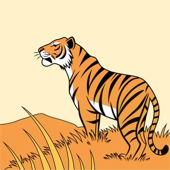 Colorful Tiger Illustration vector