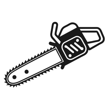 Chainsaw Silhouette for Tools and Machinery Icons vector