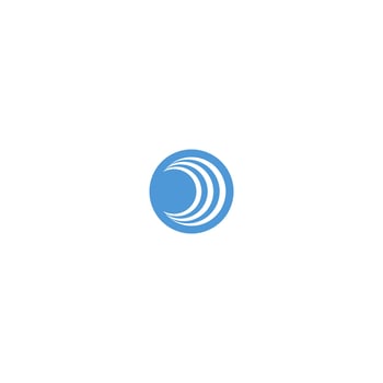 letter o with waves logo icon design for your business vector