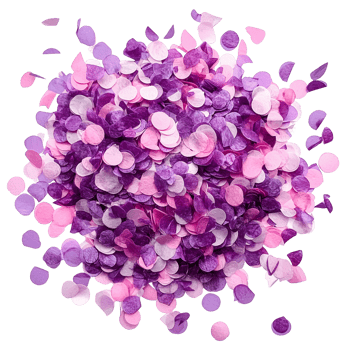 Purple and Pink Confetti Burst Festive Celebration Design png