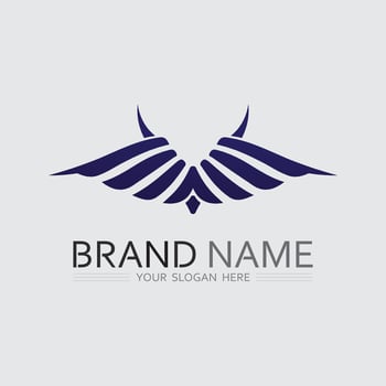 Wings Icon in Fiery Gradient Style for Rebirth, Energy, or Motivational Brand vector