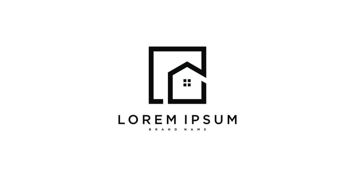 House logo design with creative concept. Premium vector