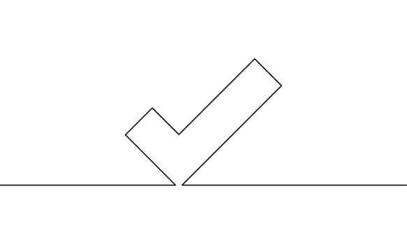 Continuous line drawing of Checklist isolate on a white background. vector