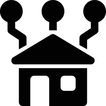 Smart Home, Smart House, Smarthome Glyph Solid Icon vector