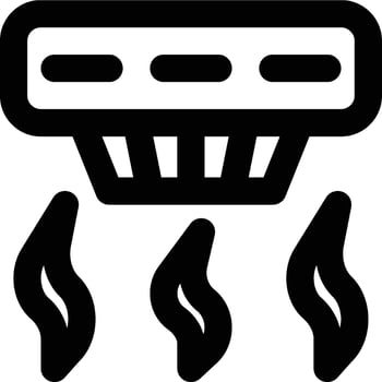 Smart, Smoke Detector, Smoke Detection Outline Icon vector