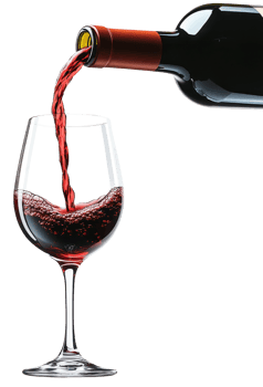 Red Wine Pouring into Elegant Glass Beverage Alcohol Drink Winery Grapes png
