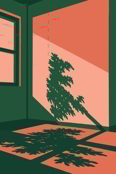 Window Silhouette Moment vector