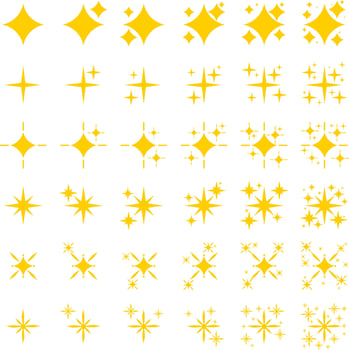 Twinkle and Shine Icons Yellow Stars Collection vector