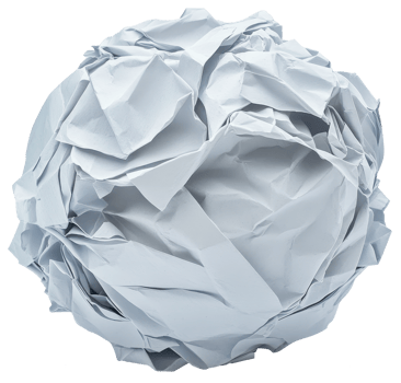 Crumpled White Paper Ball Texture Abstract Background Studio Shot Close up View png
