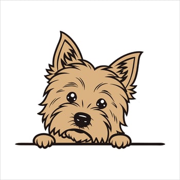 Peeking Cairn Terrier Dog Vectors