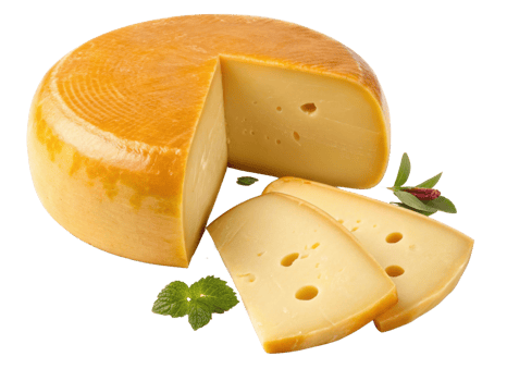 Delicious cheese is beautifully displayed with smooth texture and rich flavor, perfect for any gourmet platter or snack png