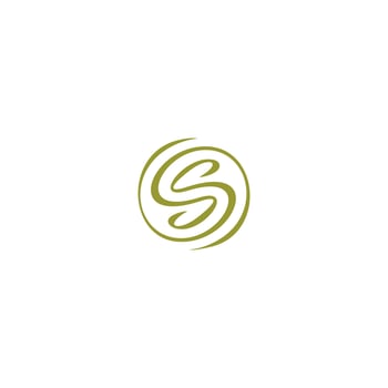 letter S or SS font artistic yin yang. logo monogram simple concept. vector