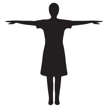 Therapist Black Illustration on Plain White Background vector