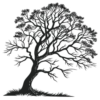 Silhouette Tree Artistic Black vector