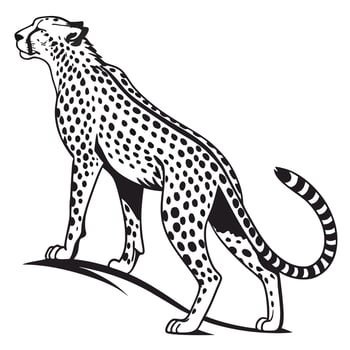 Illustration Of A Cheetah Illustration vector