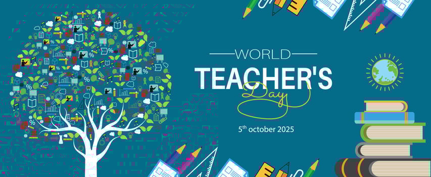 World teachers day celebration. Happy Teachers Day background. October 5. world teachers day Scientific Tree Trunk for celebration vector