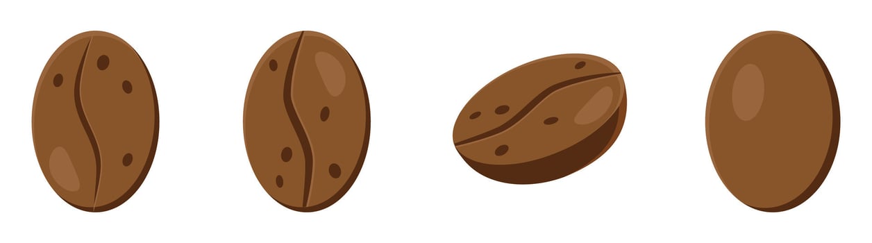 coffee bean icon logo black dark cafe vector