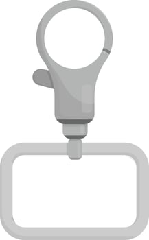 Silver Keyring Holder vector