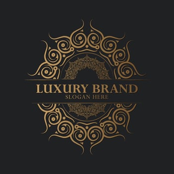 luxury art ornament logo line art vector