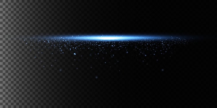 A Stunning Blue Light Effect Accentuated with Sparkles on an Enigmatic Dark Background vector