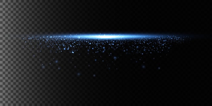 This artwork presents an abstract blue light particle beam vector