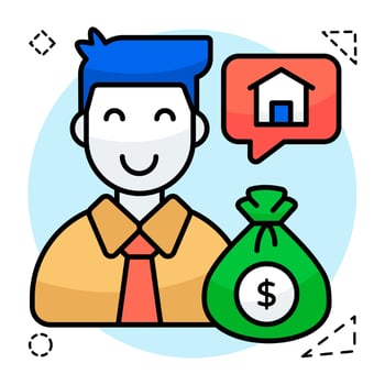 A icon property dealer vector