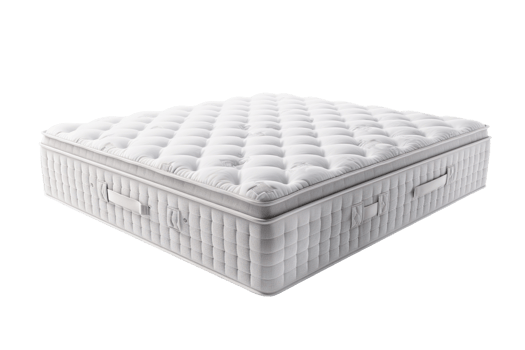 Beautiful Thick Soft White Mattress on transparent background png