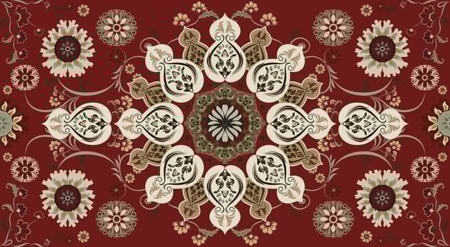 Seamless floral pattern. For eg fabric, wallpaper, wall decorations. vector