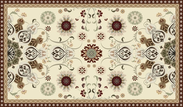 Vintage ornate seamless pattern with abstract flowers and leaves. illustration vector