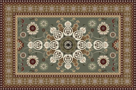 Vintage Arabic pattern.Persian colored carpet.Rich ornament for fabric design,handmade,interior decoration,textiles.Abstract design of persian carpet with geometric ornament. vector