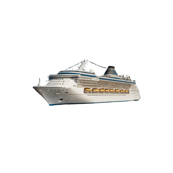 Cruise ship on sea png