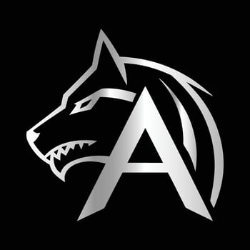the logo for a company called a wolf vector