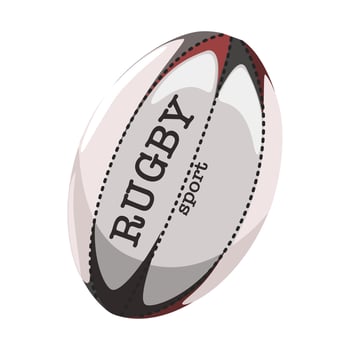 Rugby ball sport equipment vector