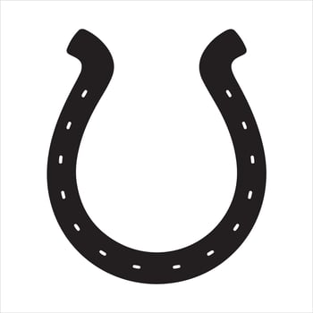 horse shoe logo silhouette vector