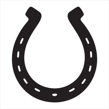A horse shoe logo silhouette vector