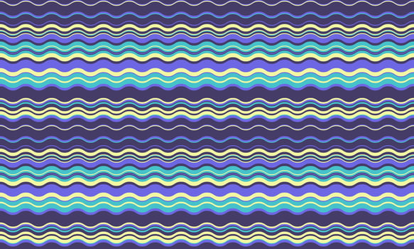 Vibrant wavy stripes in calming pastel hues create a seamless pattern perfect for textile design, website backgrounds, or any project needing a touch of modern retro style. vector