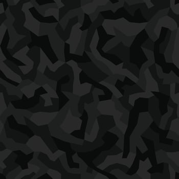 Geometric camouflage seamless pattern. Abstract modern camo, black modern military texture background. vector