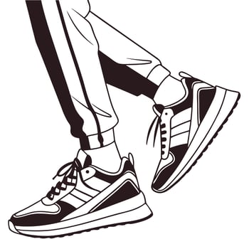 sport shoes illustration vector
