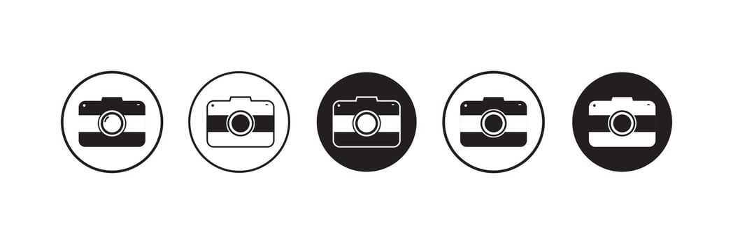 Camera icon set. photo camera icon. camera photography icon. vector