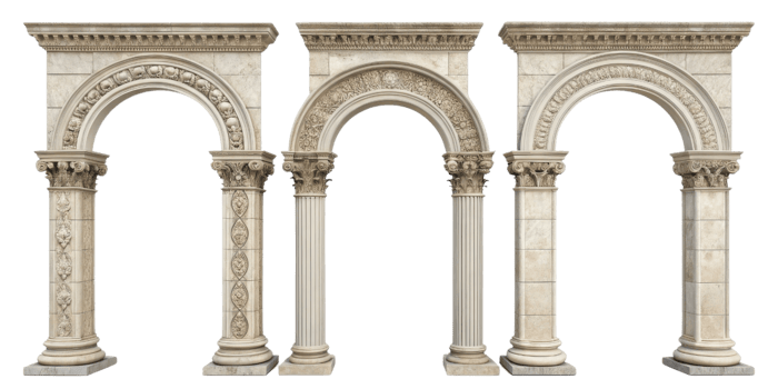 Elegant architectural pillars showcase intricate designs and classic beauty, perfect for enhancing any space with timeless charm png