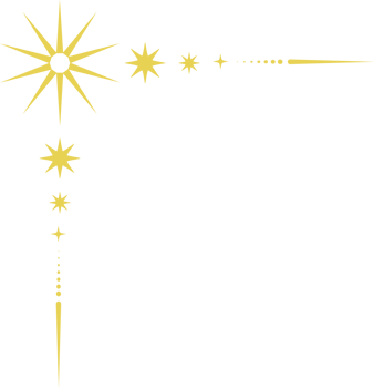 Celestial magic border. Mystic ornament with sun and stars. Astrology corner element and elegant divider with spiritual symbols. Vintage decoration with esoteric sign png