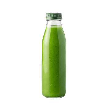 Refreshing green juice in a glass on a transparent background png