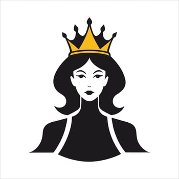 a woman with a crown on her head vector