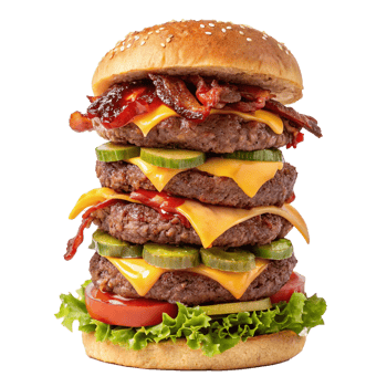 Ultimat gourmet a tower of burger png