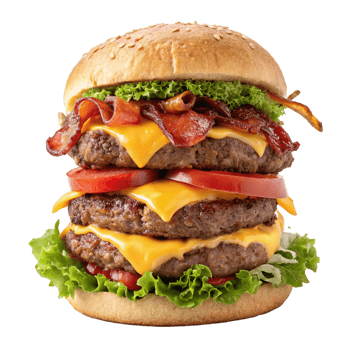 Ultimat gourmet a tower of burger isolated png
