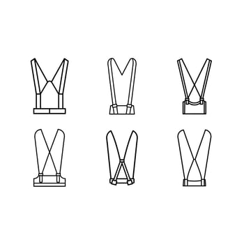 Suspenders Icon Minimalist Fashion Clipart for Design Projects vector