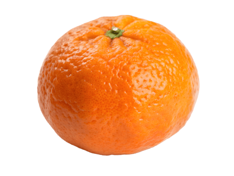 Ripe Orange Tangerine, Close-up, on Transparent Background png