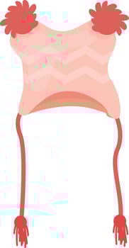 Pink Pompom Hat vector