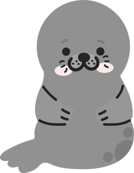 seal animal doodle png