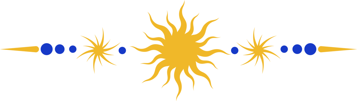 Magic border with stars and sun. Celestial mystic ornament. Astrology tarot elements with sun symbol. Fantasy divider with spiritual decoration png